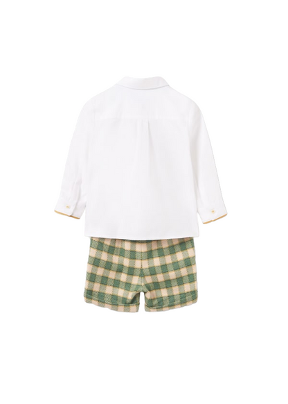 Shirt & Check Shorts Set