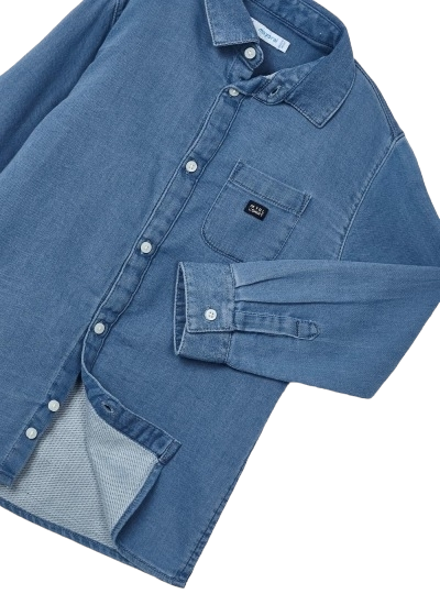 Mayoral Age 4 Boys Long sleeved Denim Shirt