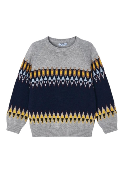 Mayoral Age 4 Boys Jacquard Knitted Sweater