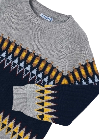 Mayoral Age 4 Boys Jacquard Knitted Sweater