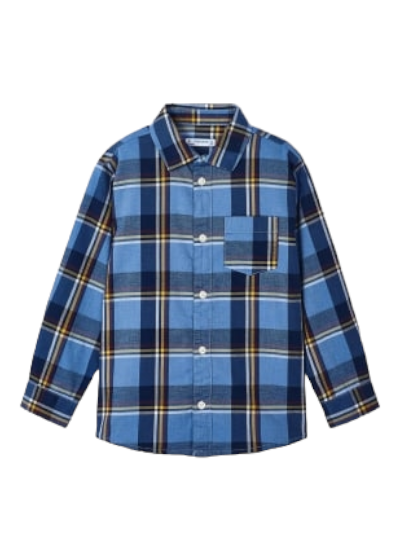 Mayoral Age 4 Boys Better Cotton Checked Shirt