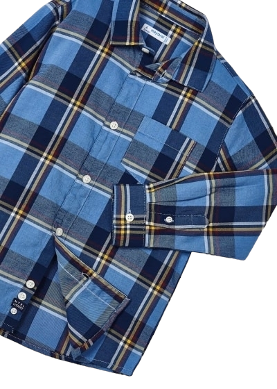 Mayoral Age 4 Boys Better Cotton Checked Shirt