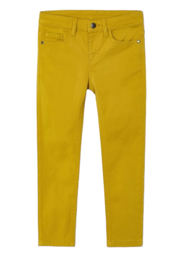 Mayoral Age 4 Boys Mustard Slim Fit Cotton Chinos