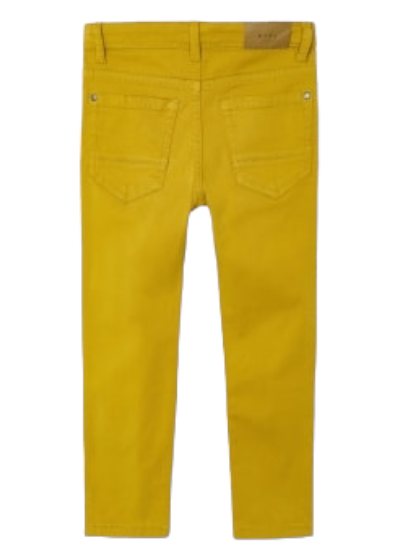 Mayoral Age 4 Boys Mustard Slim Fit Cotton Chinos