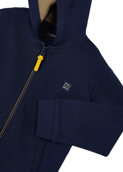 Mayoral Age 4 Boys Zip Up Hooded Top