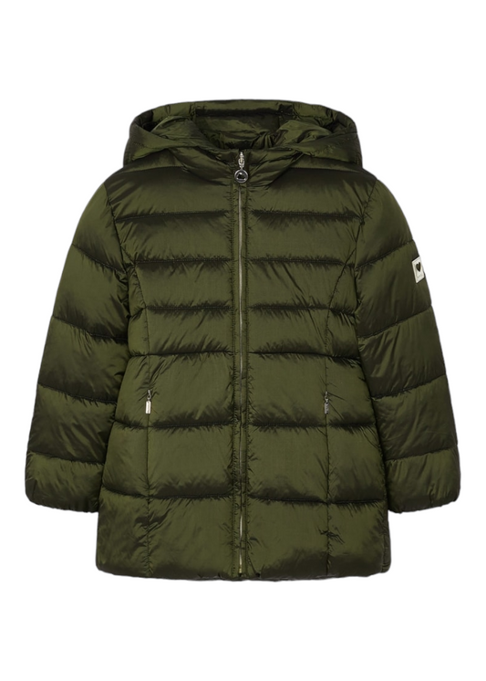 Mayoral Girls Age 4 Shiny Green Padded Puffer Jacket