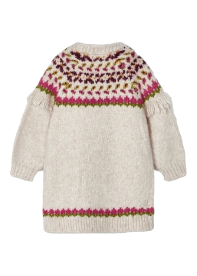 Mayoral Girls Age 4 Jacquard Knit Jumper Dress