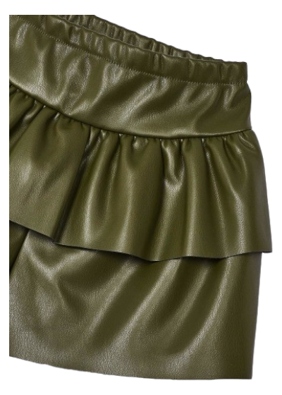 Mayoral Girls Age 4 Faux Leather Tiered Skort