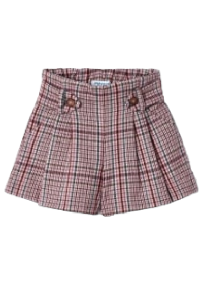 Mayoral Girls Age 4 Check Shorts