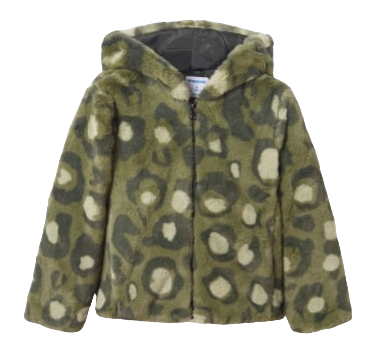 Mayoral Girls Age 8 Green Furry Hooded Coat