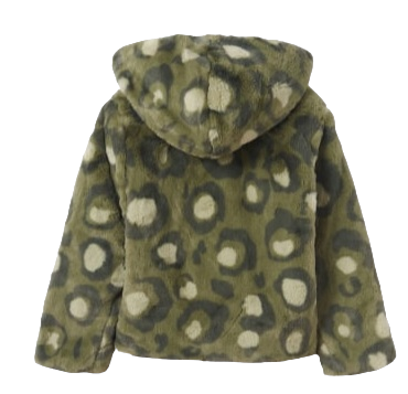 Mayoral Girls Age 8 Green Furry Hooded Coat