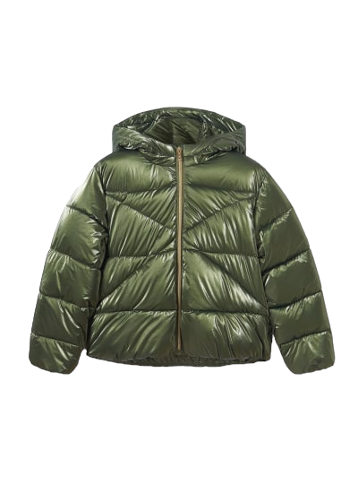 Mayoral Girls Age 8 Shiny Green Padded Jacket