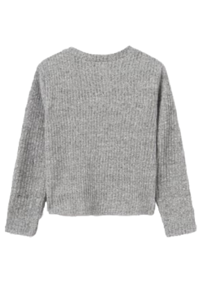 Mayoral Grey Ribbed Jumper Girls Age 8 (128cm)