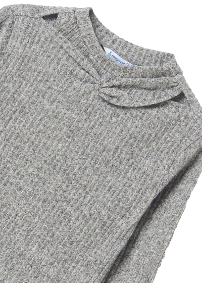 Mayoral Grey Ribbed Jumper Girls Age 8 (128cm)