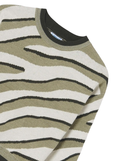 Mayoral Girls Age 8 Animal Print Knitted Jumper