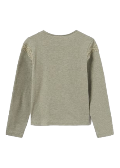 Mayoral Girls Age 8 Embroidered Long-Sleeved Top