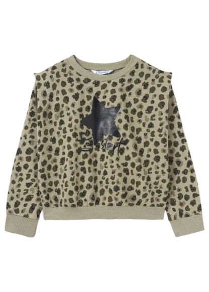 Mayoral Girls Age 8 Animal Print Sweatshirt