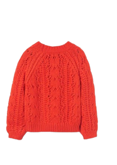 Abel & Lula Age 3/4 Girls Orange Knitted Jumper