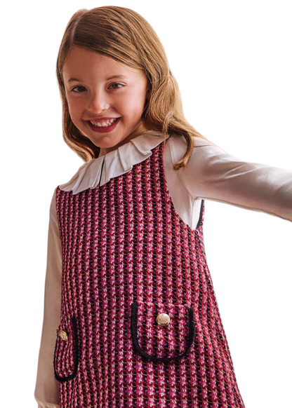 Abel & Lula Tweed Pinafore Dress Age 4