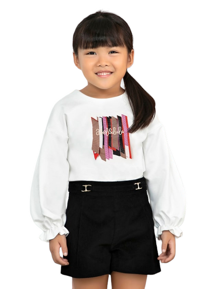 Abel & Lula Age 3/4 Girls Logo Decorated Jumper