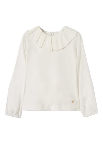 Abel & Lula Age 3/4 Girls Ruffle Collar Top