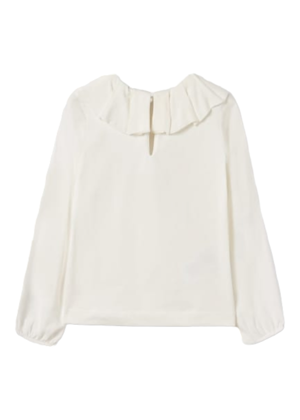 Abel & Lula Age 3/4 Girls Ruffle Collar Top