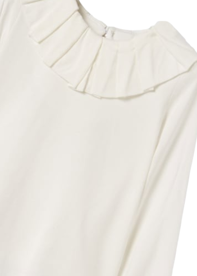 Abel & Lula Age 3/4 Girls Ruffle Collar Top