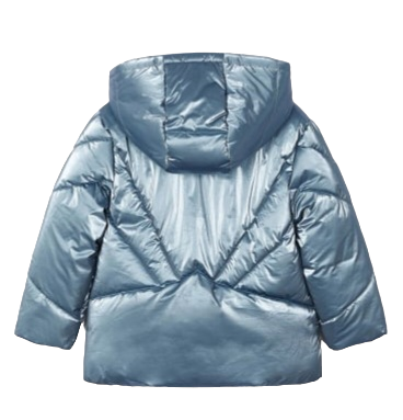 Mayoral Girls Age 4 Metallic Blue Puffer Jacket