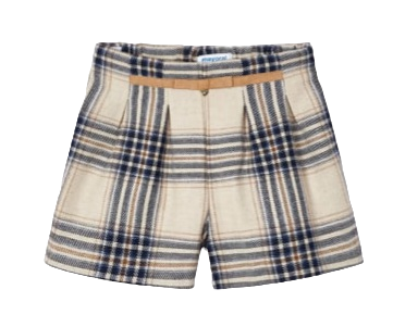 Mayoral Girls Age 4 Check Shorts