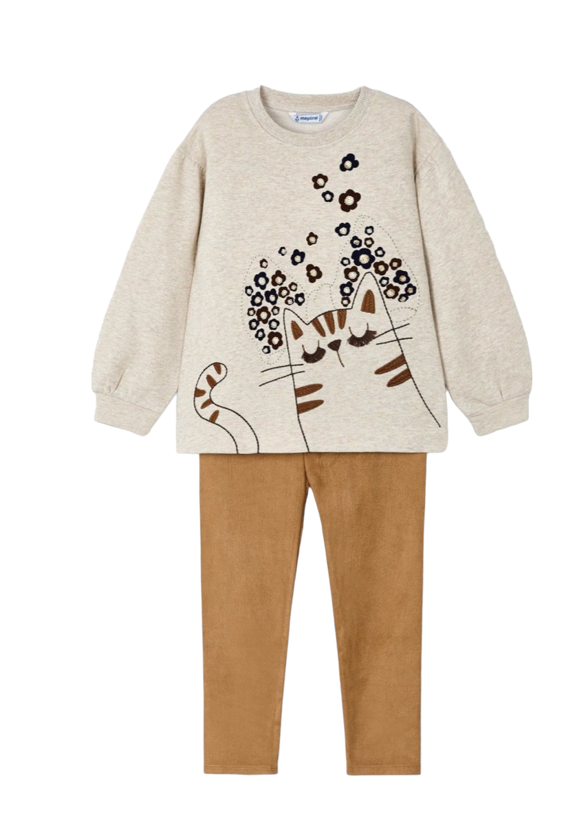 Mayoral Girls Age 4 Sweatshirt & Leggings Set