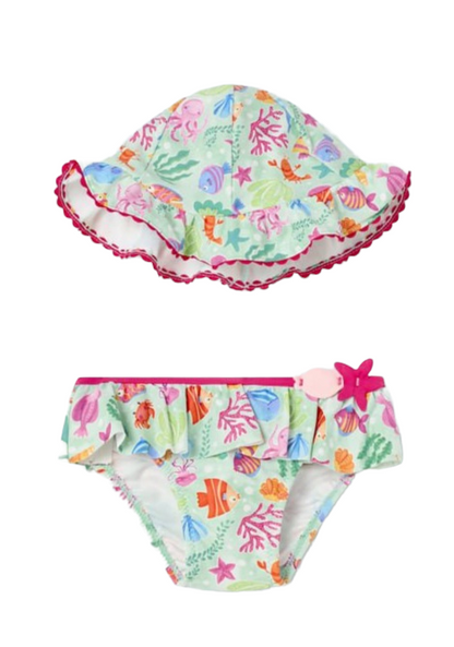 Mayoral Girls Age 12 Months Swim Knickers with Hat