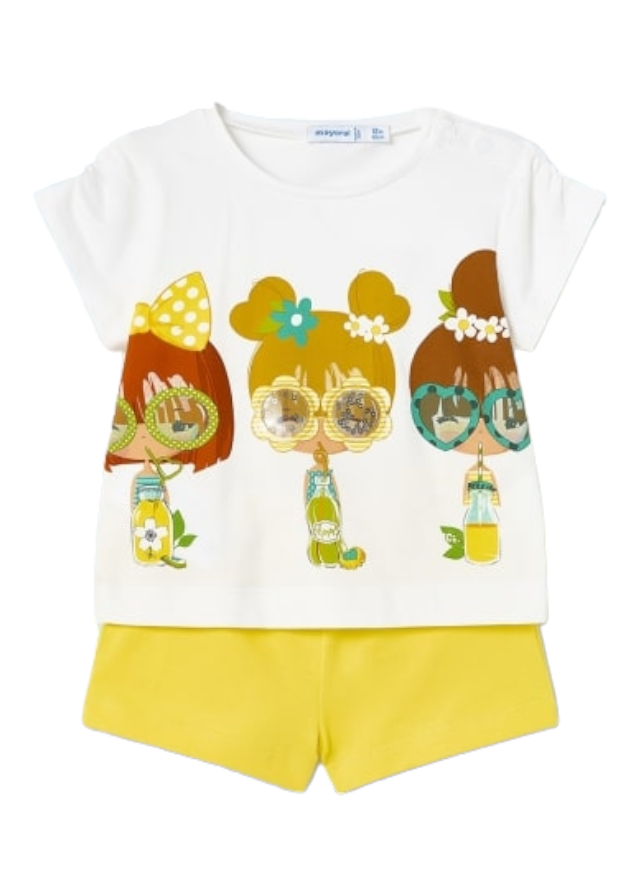 Mayoral Girls Age 12 Months Shorts Set