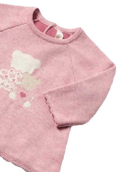 Mayoral Newborn Girls Three-Piece Knitted Cotton Jumper Set