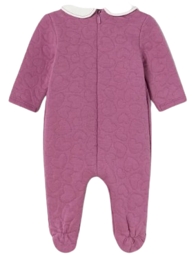 Mayoral Newborn Girls Quilted Heart Embroidered Onesie