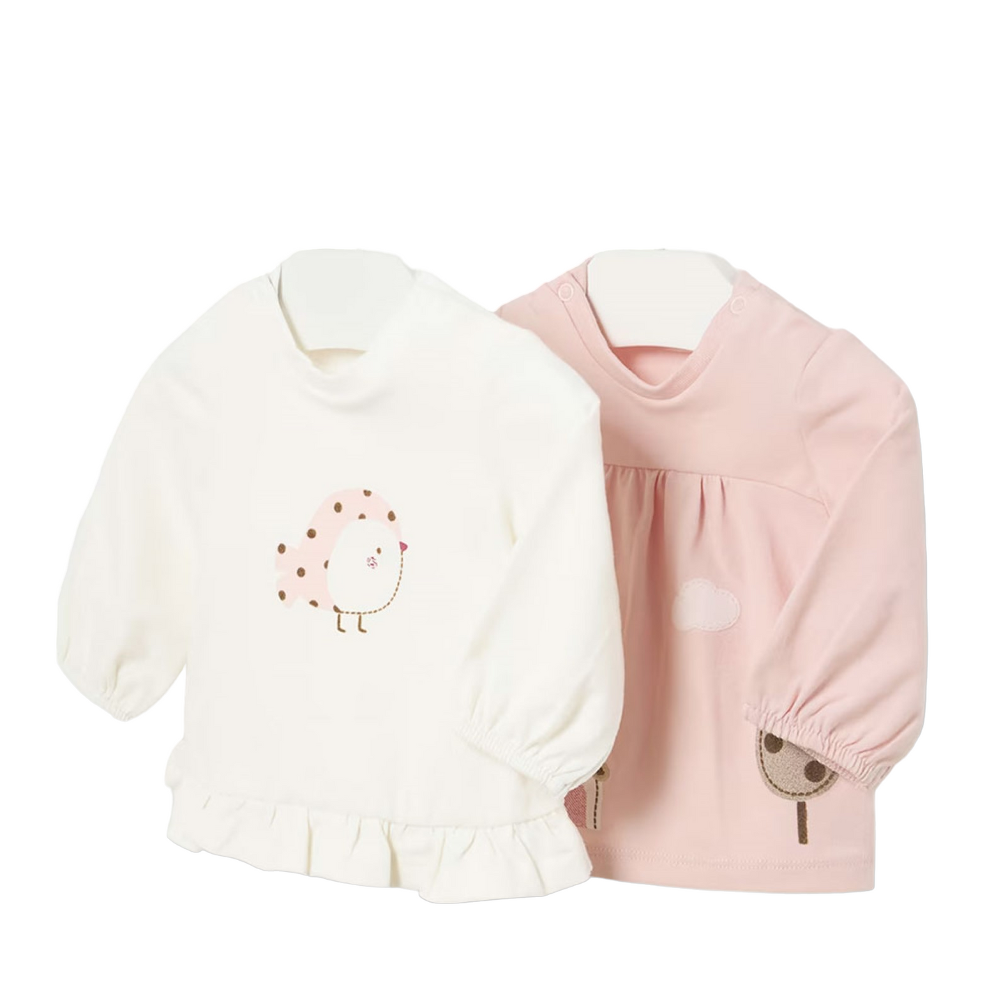 Mayoral Newborn (0-1 Month) Baby Girls Long-Sleeved Tops Twin-Pack