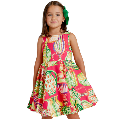 Abel & Lula A Line Printed Dress Age 4