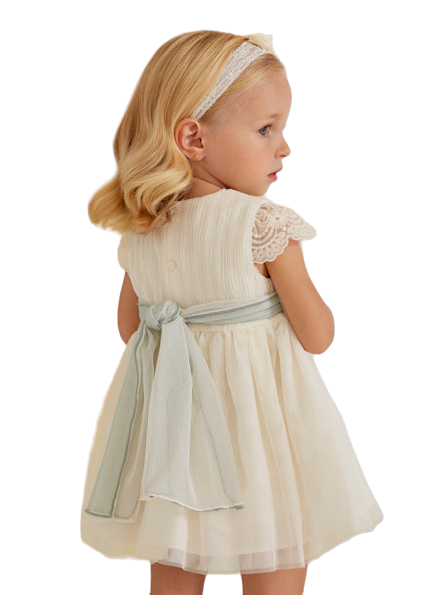 Abel & Lula Girls Pleated Tulle Dress Age 12 Months