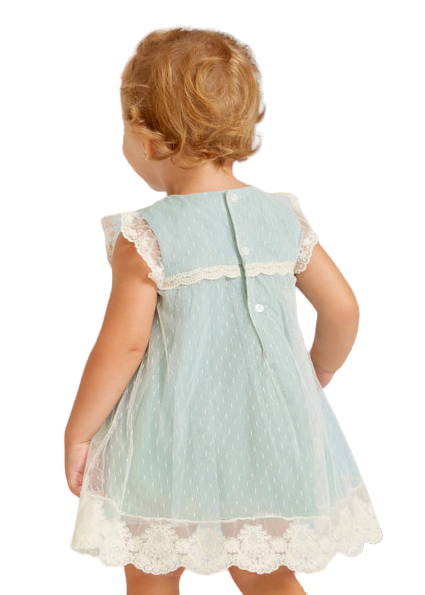 Abel & Lula Girls Tulle Plumeti Dress Age 12 Months