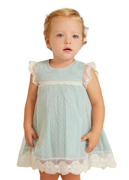 Abel & Lula Girls Tulle Plumeti Dress Age 12 Months