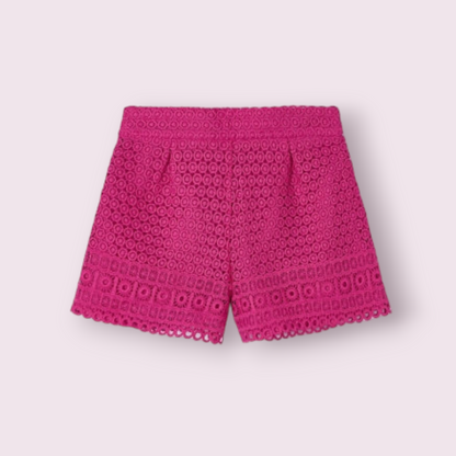 Mayoral Girls Age 4 Embroidered Guipure Shorts