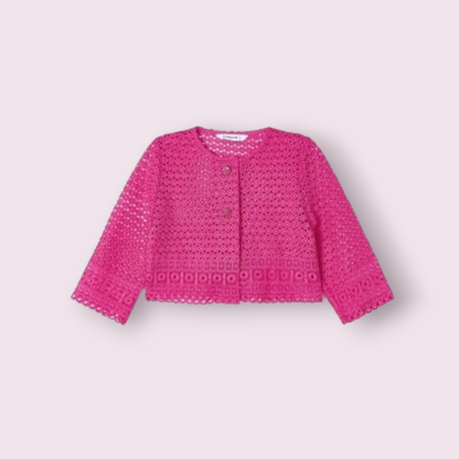 Mayoral Girls Age 4 Embroidered Guipure Jacket