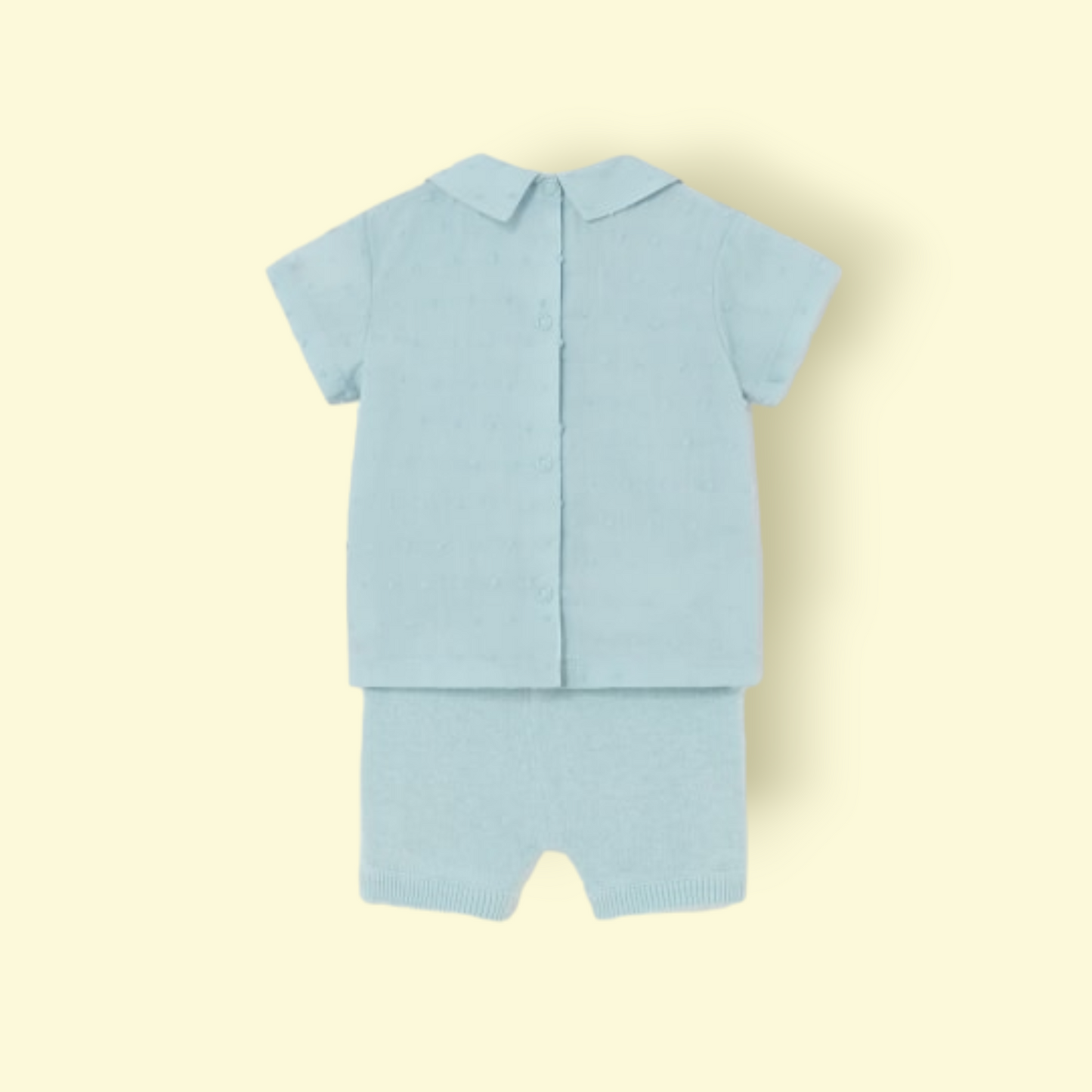 Mayoral Newborn Boys Knitted Shorts and collared Shirt Set