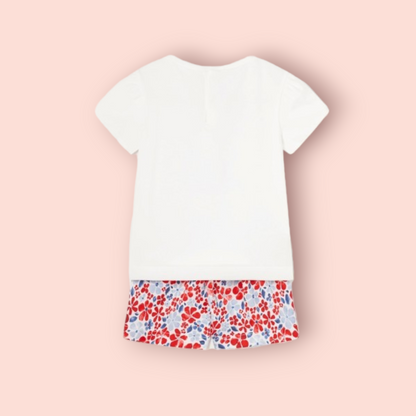 Mayoral Girls Age 12 Months Printed Top & Shorts