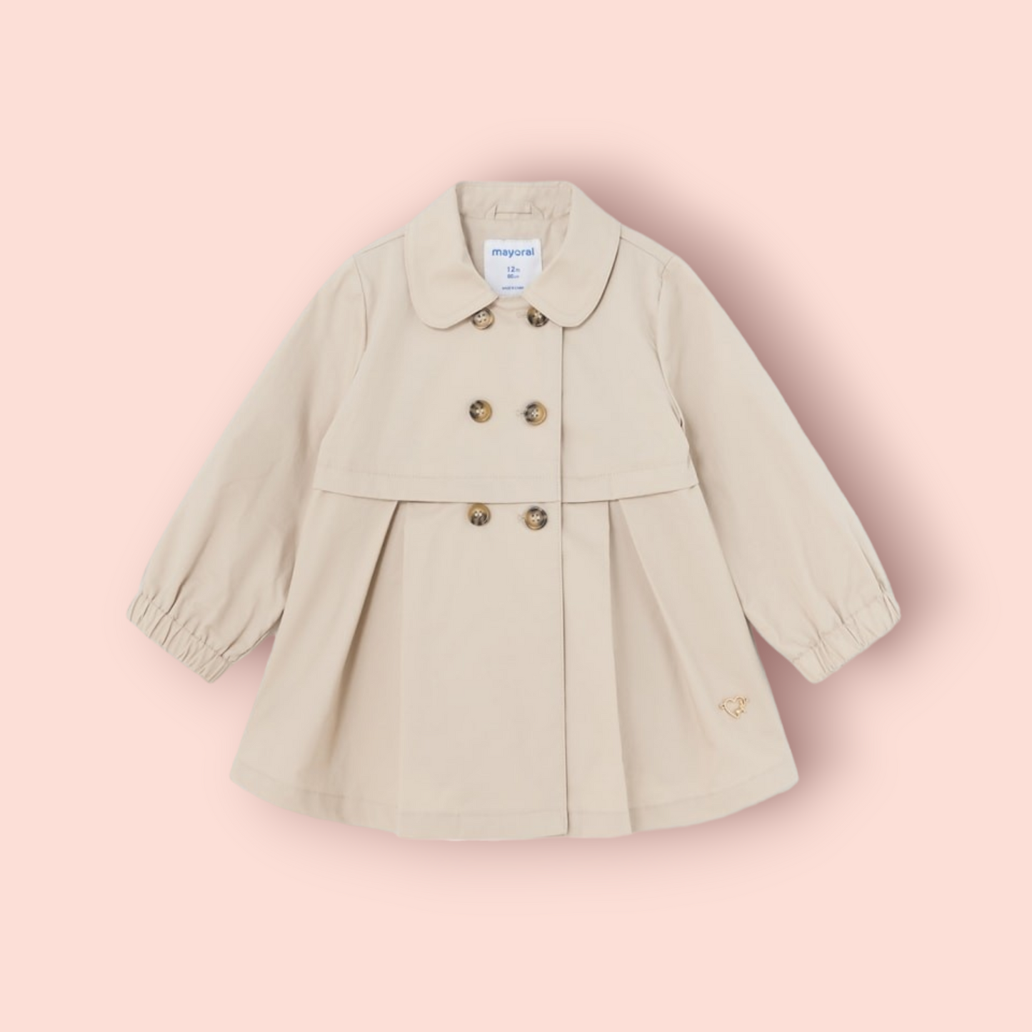 Mayoral Age 12 Months Classic Trench Coat 1439