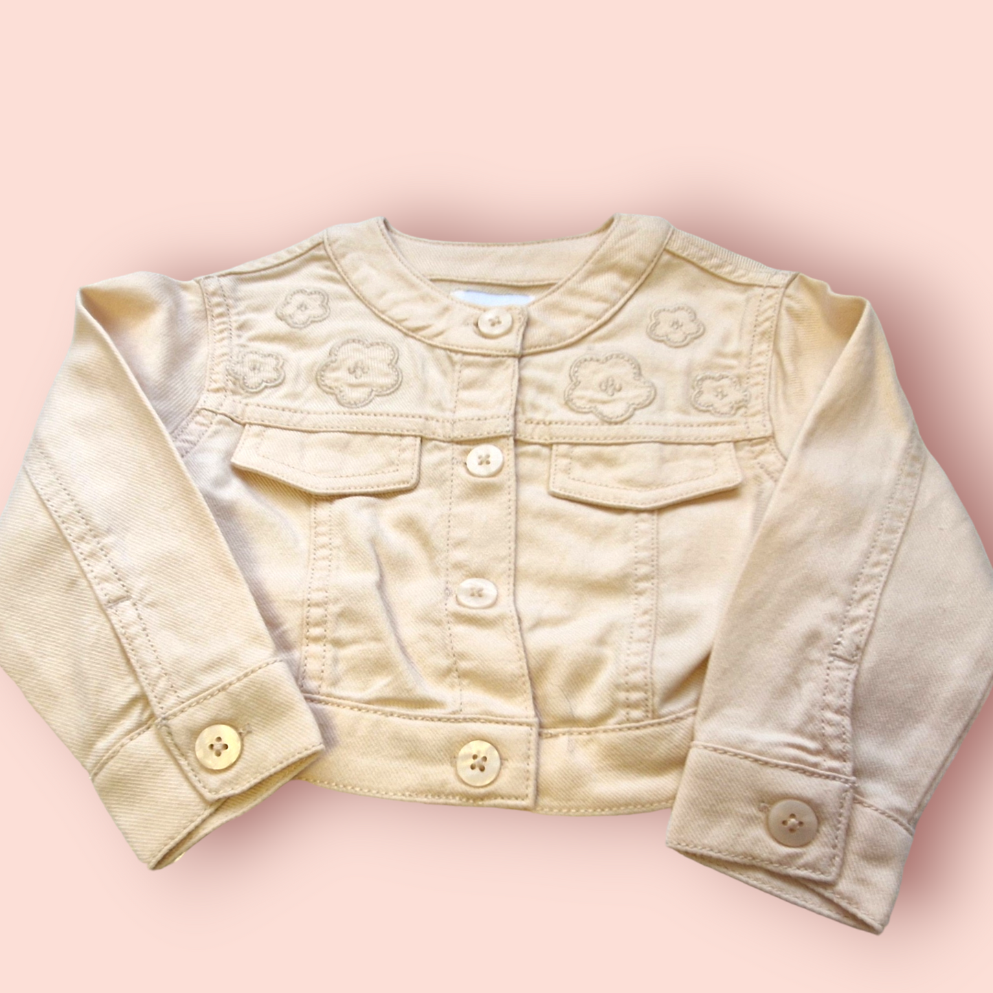 Mayoral Age 12 Months Floral Denim Jacket