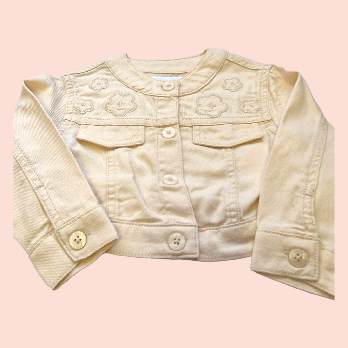 Mayoral Age 12 Months Floral Denim Jacket