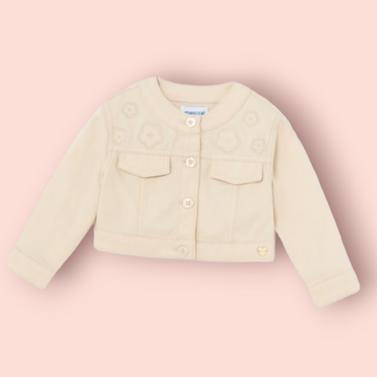 Mayoral Age 12 Months Floral Denim Jacket