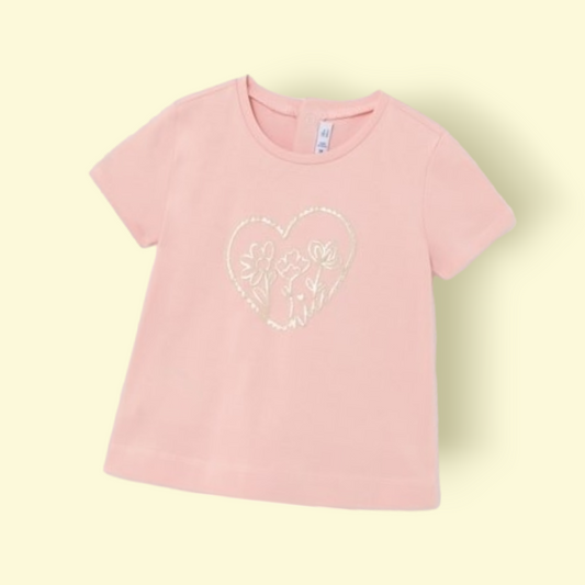 Mayoral Girls Age 12 Months Printed Cotton Top 105-30