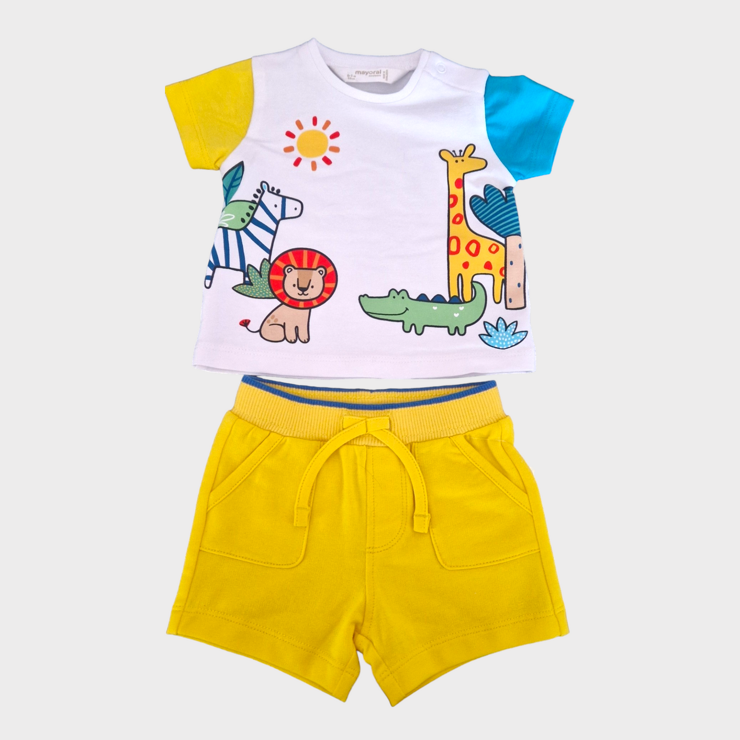 Mayoral Newborn Boys Three-Piece T Shirts and Shorts Set 1002-94