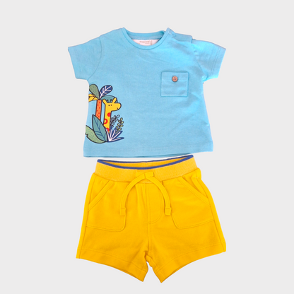 Mayoral Newborn Boys Three-Piece T Shirts and Shorts Set 1002-94